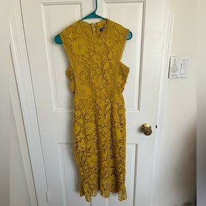 Gorgeous mustard cocktail dress